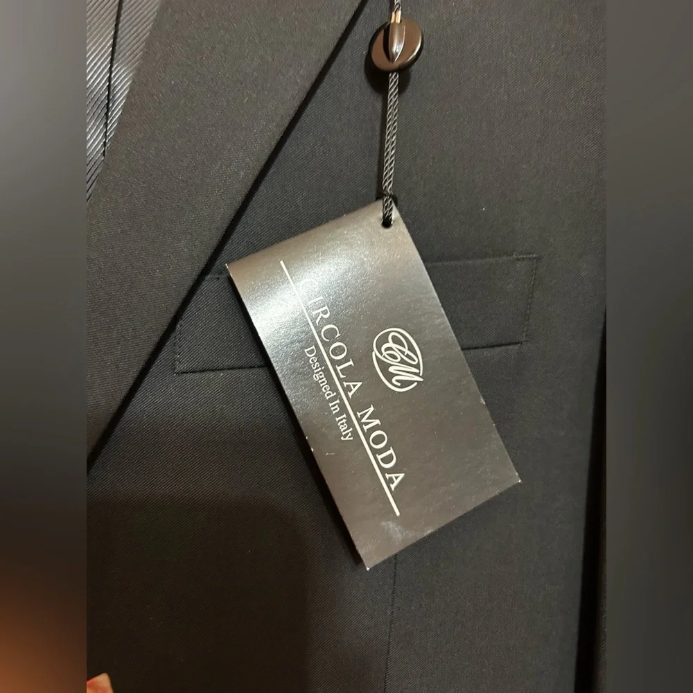 NWT slim black suit jacket super deluxe size 38R